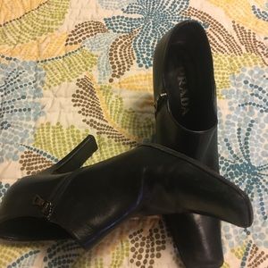 Prada Size 8 Black  Booties sold as is and worn!!!
